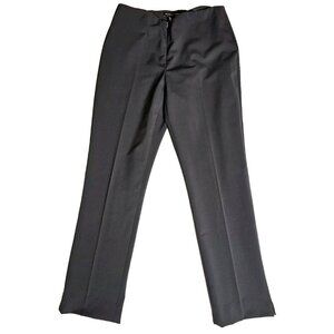 Peace Of Cloth Straight Leg Flat Front Black Career Casual Pants Women's Sz 4